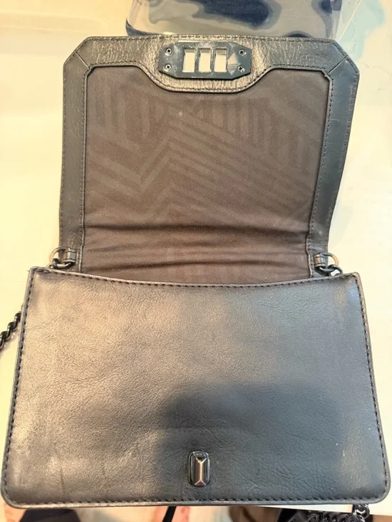 Rebecca Minkoff Black Quilted Leather Crossbody Bag - Picture 6 of 8